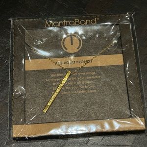 MantraBand Gold Necklace “She flies with her own wings”